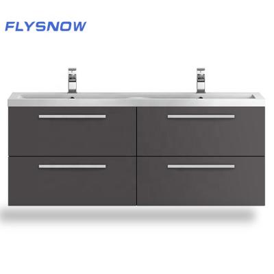 China 1200mm Double Basin Bathroom Vanity Storage Cabinet Environment Friendly Units for sale