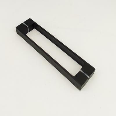 China Modern Black Zinc Alloy High Quality Cabin Handle Shower Glass Door Handle for sale