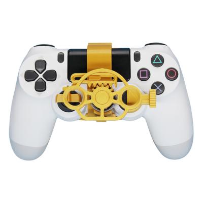 China Handle Assist New PS4 Game Racing Wheel 3D Printed Car Racing Mini Steering Wheel Add On Game For PlayStation 4 Controller for sale