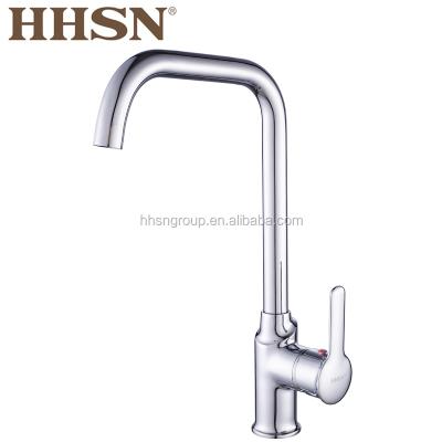 China HHSN Single Handle Long Neck Kitchen Sink Mixer Contemporary Kitchen Faucet 360 Degree Rotating Flexible Kitchen Faucet for sale