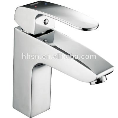 China Thermostatic Faucets HHSN HH12182 Single Handle Brushed Nickel Bathroom Vanity Faucet for sale