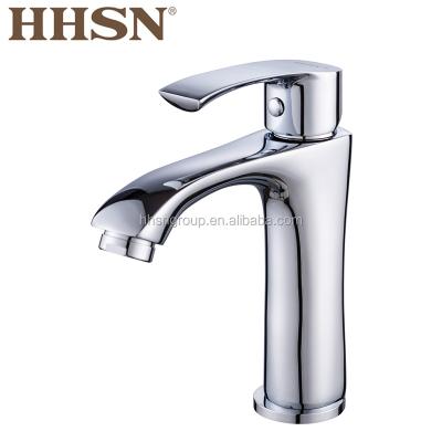 China Modern Single Handle Basin Mixer Taps Contemporary HHSN Bathroom Sink Lead Free Solid Brass Body Faucet for sale