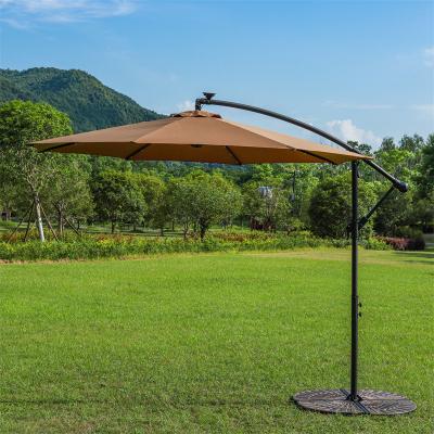 China Large Waterproof Cantilever Beach Umbrella Bright Color Stability Patio Umbrella Outdoor Patio Umbrella for sale