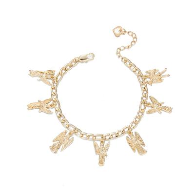 China Newest Hot Selling IPMIN CLASSIC Jewelry Custom Brass Religious Angel Bracelet For Women for sale