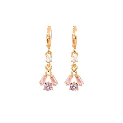 China 2021 CLASSIC Quality Guaranteed Colorful CZ Rhinestone Earrings For Women for sale