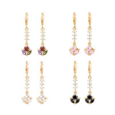 China CLASSIC hot sale 22K gold drop earrings women girl fashion jewelry flower drop earrings for sale