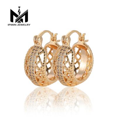 China High Quality Modern Design Gold Big Circle Handmade Earrings For Women for sale