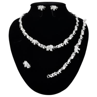 China IPMIN CLASSIC American High Quality Silver Plated Diamond Jewelry Set for sale