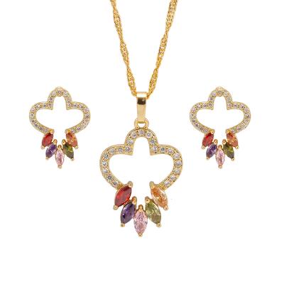 China CLASSIC IPMIN Guangzhou Bridal Jewelry Cheap Price Indian 18K Gold Plated Jewelry Sets for sale