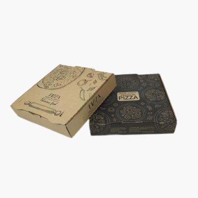 China Corrugated Recyclable Food Grade Custom Design Printed Size Pizza Cardboard Pizza Packaging Box Delivery Pizza Box for sale