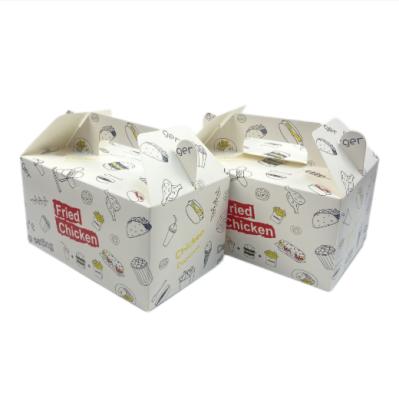 China High Quality Materials Custom Size Recycled Food Packaging Lunch Foldable Take Out Paper Box for sale