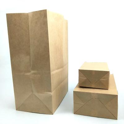 China Hot Sale Materials Custom Recycled Restaurant Lunch Kraft Paper Takeout Takeaway Paper Bags for sale