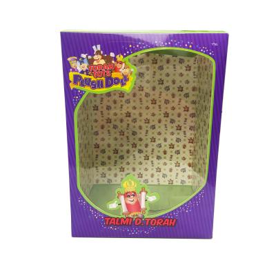 China 2022 Recyclable New Cute Paper Toy Doll Display Box Packaging Paper With PVC Window for sale