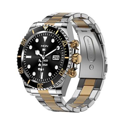 China Fashion Business Style AW12 Waterproof Multifunctional Steel Strap Round Screen Touch Screen Smart Watch IP68 Sports Smart Wristband For Men for sale