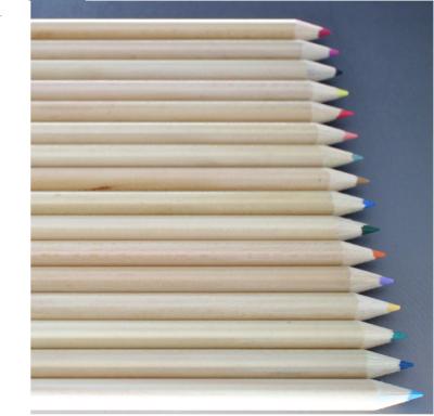 China Promotional Gift Selling Stationery Top Quality Wooden Top Body Colored Pencil Set for sale