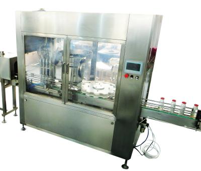 China Automatischer Glasmaschinen-Wodka-Wein-linearer Fluss der flaschen-415V flüssiger füllender mit einer Kappe bedeckender zu verkaufen