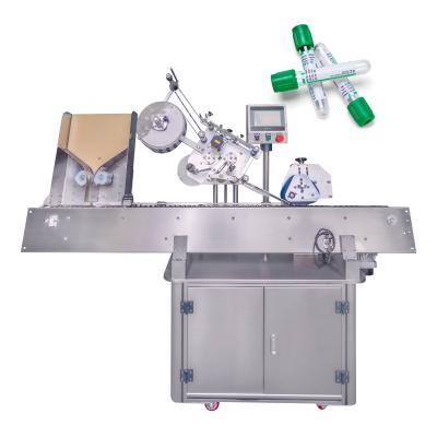 中国 Automatic Blood Collection Tube Labeling Machine 10ml Vial Syrup Blood Test Tube Labeling Machine 販売のため