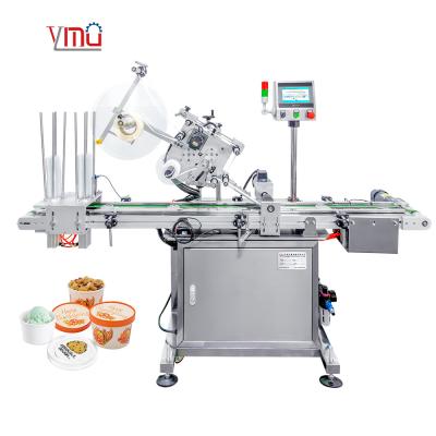 China YIMU YM210 Automatic LABELING MACHINE for Storage Box Glass Jar Food Container Plastic Lid for sale