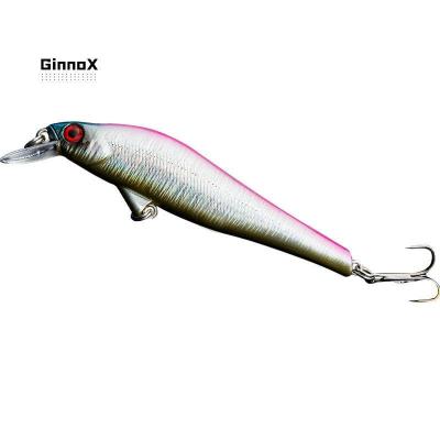 China Wholesale ABS Plastic 9.5cm 11g 3D Eyes Triple Hook Freshwater Saltwater Floating Bass Trout Walleye Hard Minnow Bait Lure for sale