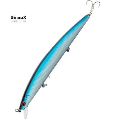 China Wholesale Ginnox 176mm ABS Saltwater 22g Bass Trout Walleye Floating Surfcasting Fishing Lure Artificial Hard Plastic Freshwater Minnow for sale