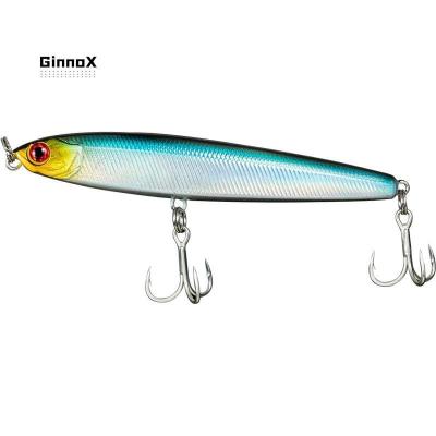 China ABS Ginnox Saltwater Bass Trout Walleye Minnow Sinking Surfcasting Fishing Lure Wholesale Artificial Hard Plastic Freshwater Pencil for sale