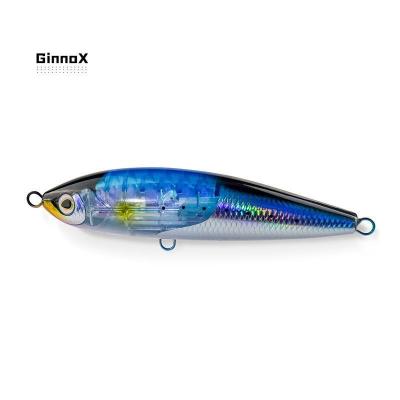 China ABS Plastic Ginnox Surf 92g Pencil Wholesale Artificial Freshwater Float Bass Tuna Fishing Lure for sale