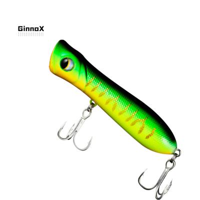 China ABS Ginnox Saltwater Bass Trout Walleye 73mm Surf 12g Surf 12g Plastic Artificial Hard Plastic Freshwater Floating Lure for sale