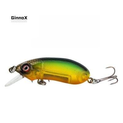 China Wholesale Ginnox 60mm ABS Plastic Artificial Hard Plastic Freshwater 9g Bass Trout Walleye Minnow Floating Fishing Lure Crank for sale