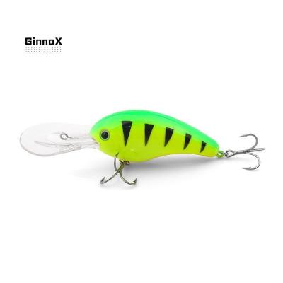 China Wholesale Plastic Artificial Freshwater Fishing Lure ABS Ginnox Saltwater Sea Fishing Bass Trout Walleye Sinking Crank for sale