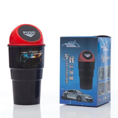 China Mini viable storage bin for car waste bin logo customization of circular car waste bin LOGO for sale