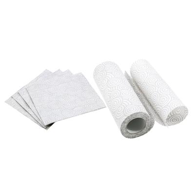 China Sustainable Customized Disposable Kitchen Roll Clean Paper Towels Dish Cleaning Nonwoven Fabric for sale