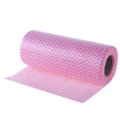 China Sustainable Red Disposable Reusable Kitchen Factory Paper Cloths Cleaning Cloths for sale