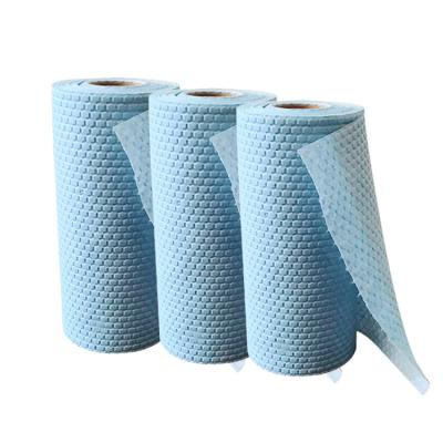 China Cheap And Eco-friendly Non Woven Rag Roll Spunlance Cloth Nonwoven Towel for sale