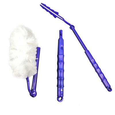 China Household Cleaning Microfiber Cloth Dusting Kit With Telescopic Handle for sale