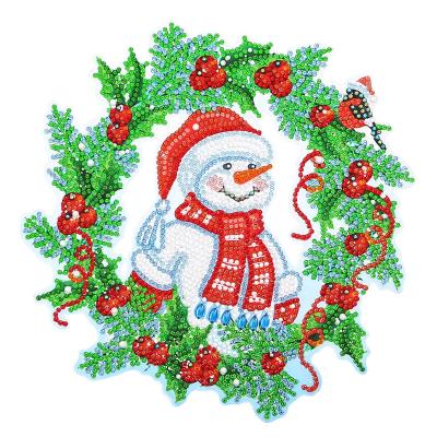 China Acrylic+diamond 5d diy diamond Christmas ornaments Christmas painting pendant for sale