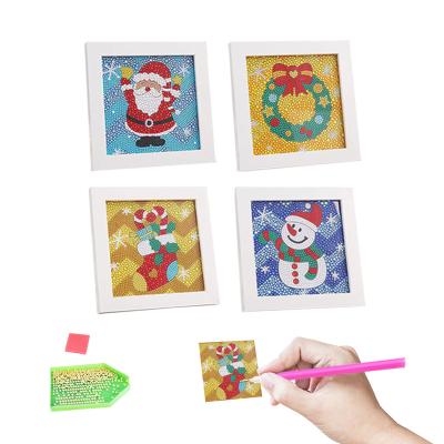 China Cartoon Christmas Diamond Painting Kit For lkids Red Hat Christmas Snowman Diamond Painting for sale