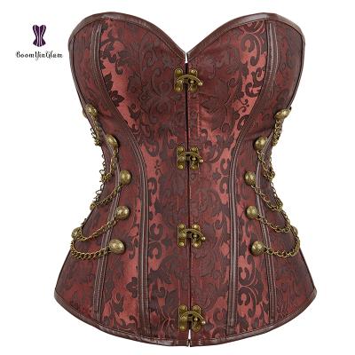 China Viable Steampunk Plus Size Waist Trainer Gothic Bustier Corset Top For Women for sale