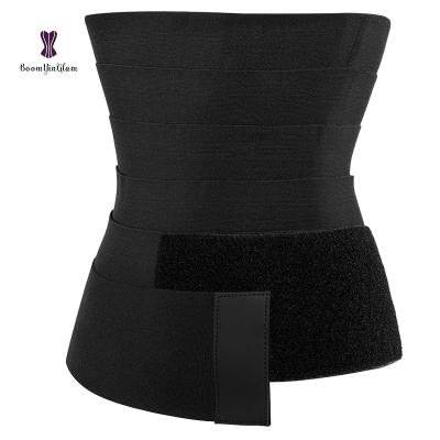 China Antibacterial No Bone Fitness Women Workout Sports Torso Waist Trainer Underwear Shaper Wrap Long Belt 4M for sale