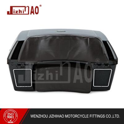 China Leather Soft Top Backrest Motorcycle Case / X Tail Large Box With Tiwn Backrests And Can Be Fitted Audio for sale