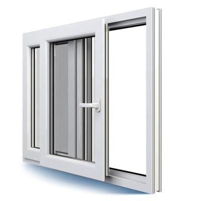 China Magnetic Screen 2023 Hot Selling Products Vinyl Sliding Window China Factory Price Sliding Window  German Tilt And Turn Vinyl Window For Chicken for sale