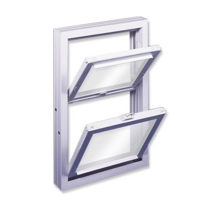 China Magnetic Screen Latest Window Designs Custom Windows Manufacturer Double Hung Black  Plastic Frame Custom Windows for sale