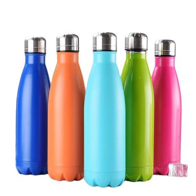 China Sustainable STARLII Double Wall Vacuum Insulated Cola Shaped Reusable Drinking Gym Sport Water Bottle With Custom Logo Printed for sale