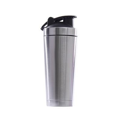 China Sustainable STARLII Customisable Logo 740ml Gym Sport Double Wall 304 Stainless Steel Insulated Protein Shakers Water Bottle Mixer Cup for sale