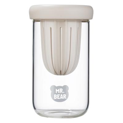 China Sustainable SARTLII 2023  Ins Trend No MOQ Cute Glass Water Bottle Tumbler With Straw And Tea Fruit Infuser for sale