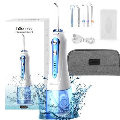 China IPX7 Waterproof Health Care Travel Kit Teeth Water Flosser Dental Plaque Remover Flosser Irrigator Factory 5 Oral Spray MODE for sale