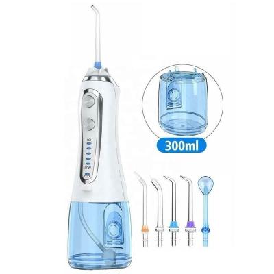 China 360 Rated Portable Water Jet Flosser Oral Tooth Irrigator Nozzle H2oflossSale To Clean Dental Floss Oral Cavity Cleaner Water Pick 300ml for sale