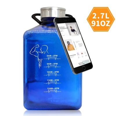 China Viable Unique Plastic 2.7L Bottle with Custom Logo Magnetic Phone Holder for sale