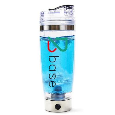 China Viable Custom 600ML BPA Free Battery Electric Protein Shaker Bottle With Storage for sale