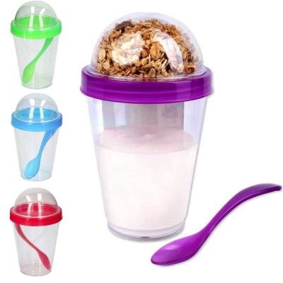 China Best Sustainable Design Yogurt Jar Cup Cereal Cup Container Go On Yogurt And Cereal Cup for sale