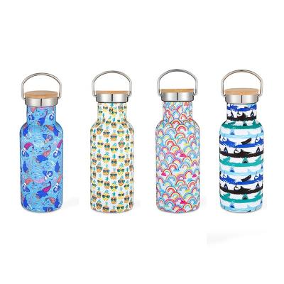 China PORTABLE Double Wall Thermos Stainless Steel Water Sports Bottles With Portable Handle Lid for sale